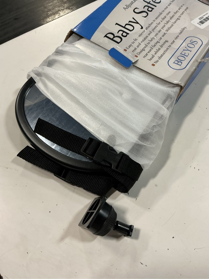 Condition photo showing Good Condition for baby car mirror, safety car seat mirror for rear facing infant, clear wide view, 360°rotation, easily observe the baby move, secure, shatterproof, crash tested and certified (black)