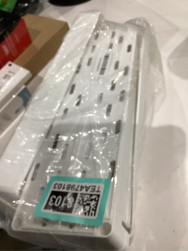 Condition photo showing As Is for SPACEKEEPER Slim Rolling Storage Cart 4 Tier Bathroom Organizer Mobile Shelving Unit Utility Cart Tower Rack for Kitchen Laundry Narrow Places, White