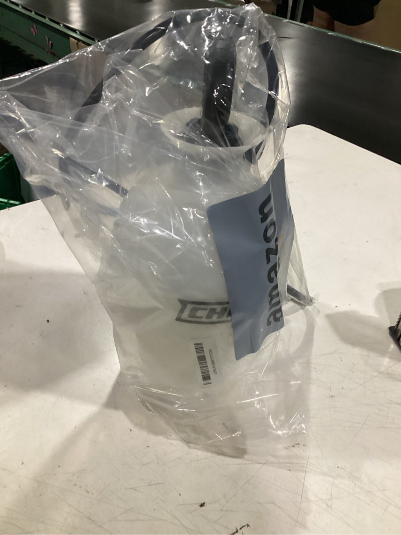 Condition photo showing As Is for chapin 20004 pump sprayer, 1-gallon surespray translucent tank with an easy fill funnel-top opening, adjustable cone nozzle & 34" long reach hose, used for fertilizer, pesticides, weeds & pests