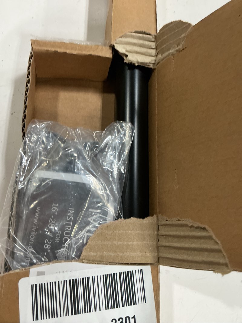 Condition photo showing Good Condition for ivilon drapery window curtain rod - end cap style design 1 inch pole. 28 to 48 inch color black