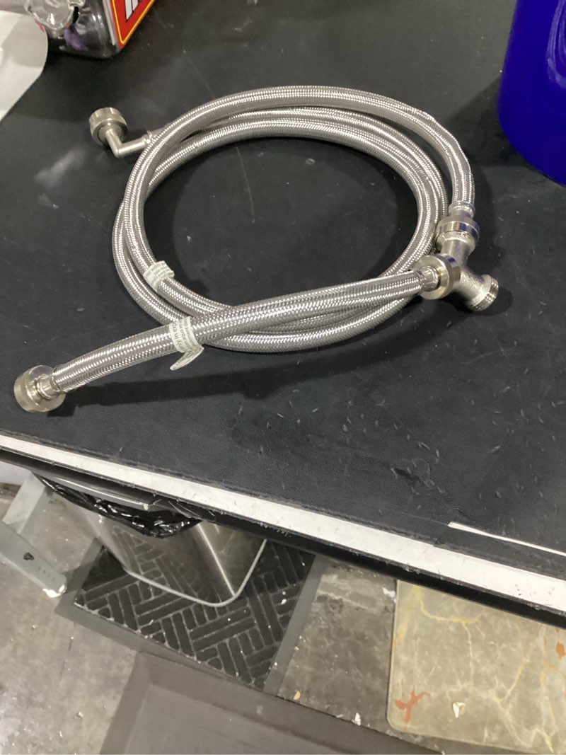 Condition photo showing Good Condition for eastman 72-in 3/4 -in fht inlet x 3/4 -in fht outlet braided stainless steel steam dryer installation kit model #98538