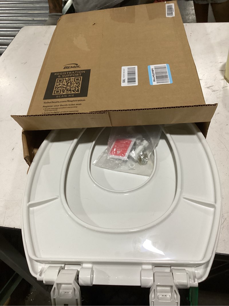 Condition photo showing Good Condition for little2big toilet seat with built-in toddler potty training seat, slow close, easy to install, made in usa, elongated, white
