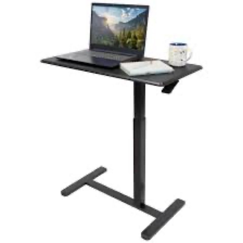 NIUTN Overbed Bedside Table with Wheels, Adjustable Hospital Over Bed Table, Rolling Laptop Table, M