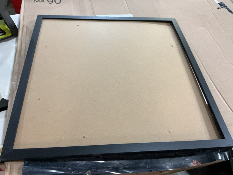 Condition photo showing Good Condition for jcjmy 20x20 picture frame black with 16x16 mat, display photo 16x16 with mat or 20 x 20 without mat, wall hanging large 20x20 poster frame with shatter resistant plexiglass, black black 20x20 inch