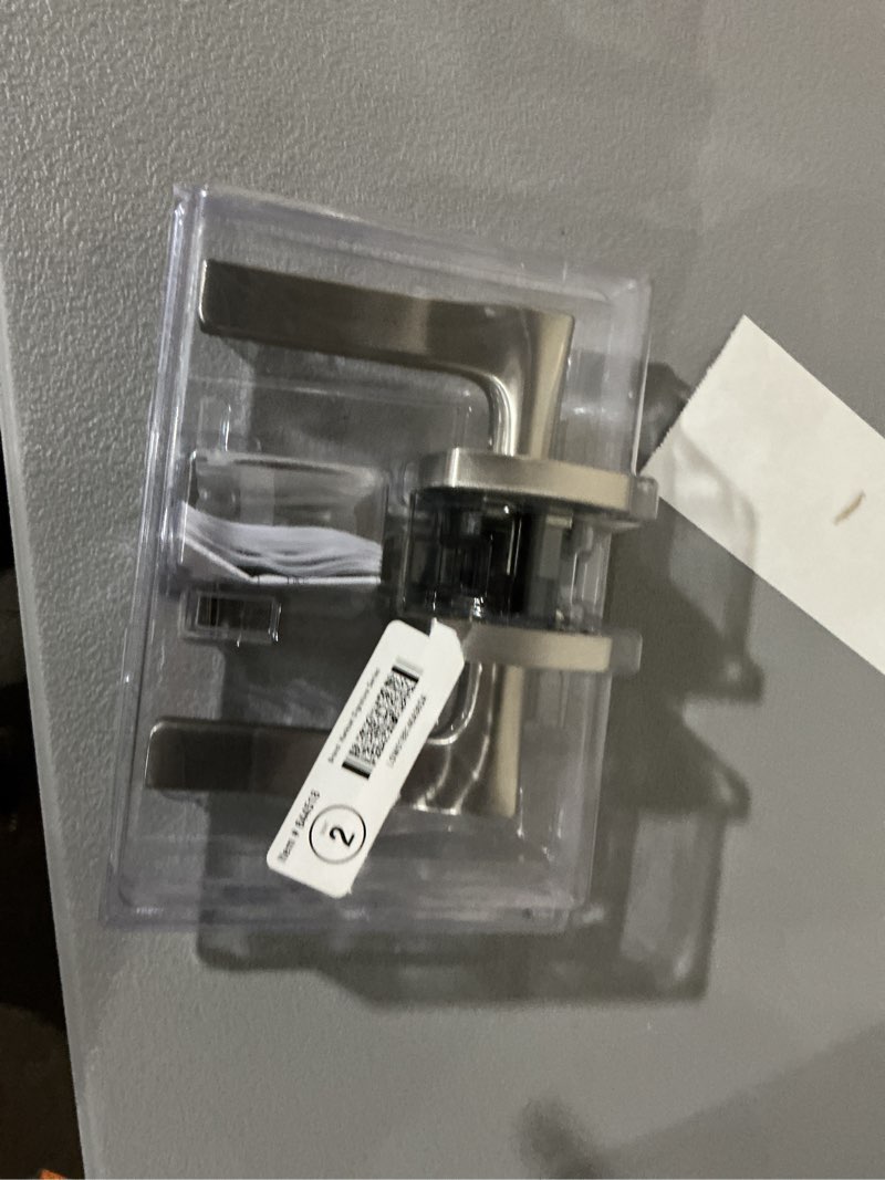 Condition photo showing Good Condition for (Similar to) Probrico (1 Pack Privacy Door Lever Door Handle for Bedroom or Bathroom Keyless Leverset, Locked in Side Home/Office Door Lockset,Modern&Durable in Satin Nickel Door Hardware