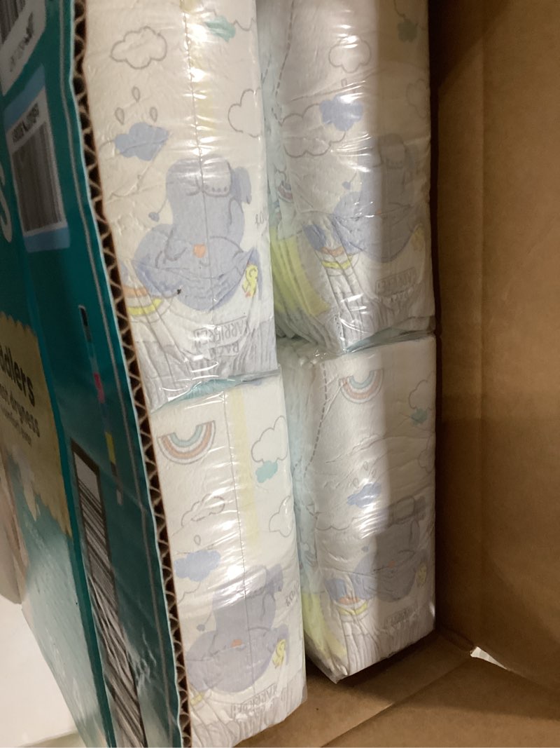 Condition photo showing New/Like New for pampers swaddlers diapers, size 4 (15-34 lbs), 120 count, absorbent, keeps baby dry and comfortable, skin safe disposable baby diaper (packaging may vary) size 4 120