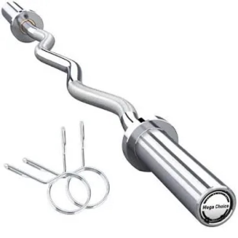 olympic ez curl barbell bar 47\", 2-inch curl bars for weight lifting,hip thrusts,squat,biceps-home g