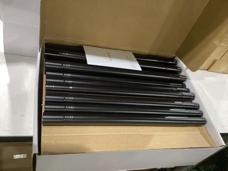 Condition photo showing New/Like New for Ottsuls 4 Pack 1.37 Ft Freestanding Outdoor Suspension String Light Poles with Fixing Clamp, Holder, and Light Post Mounting Stand, for Patio Fence Wall Garden Deck Bistro Backyard