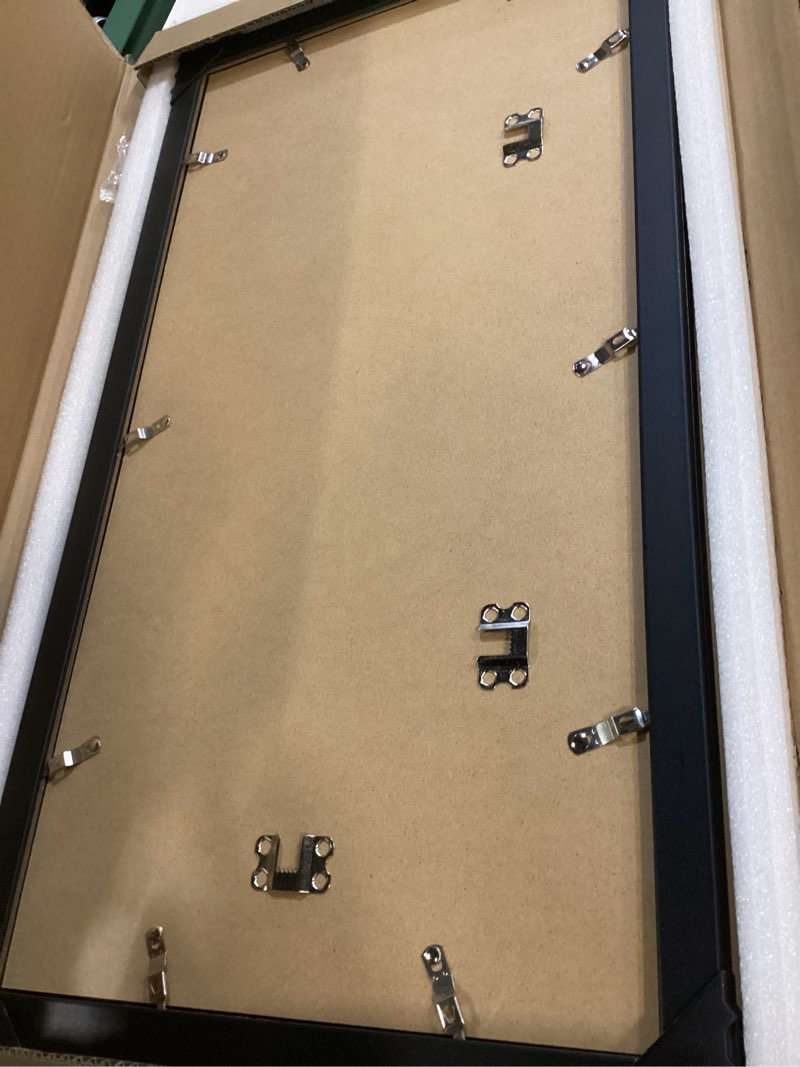 Condition photo showing Good Condition for hongkee 11x22 newspaper frame 2 packs, real glass and black wood frame, display panoramic 11 x 22 magazine frames - horizontal or vertical wall mounting 11x22 in black