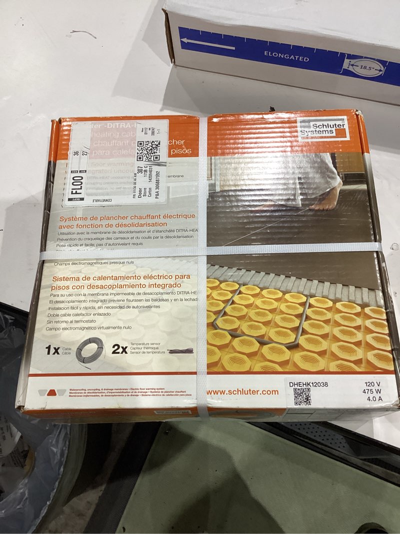 Condition photo showing New/Like New for schluter systems 120-volt radiant ditra-heat-e-hk 124.1-ft x warming wire 37.5-sq ft