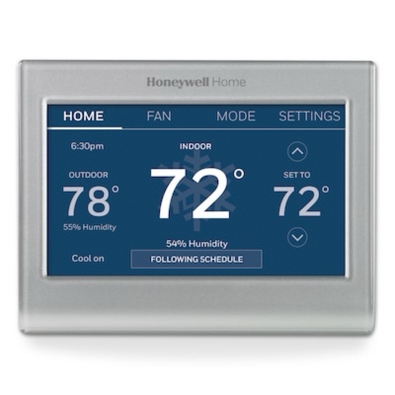 honeywell home silver smart compatible thermostat with wi-fi compatibility