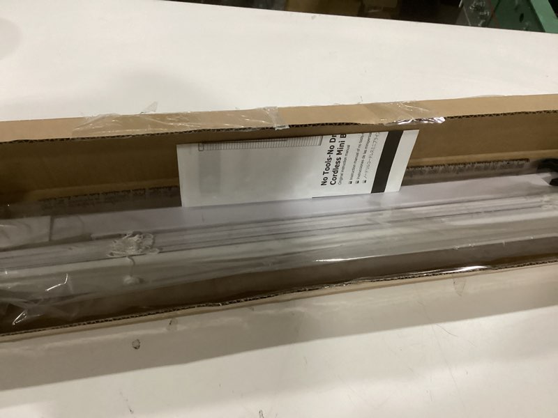 Condition photo showing Good Condition for LazBlinds No Tools No Drill 1" Vinyl Mini Blinds, Cordless Blinds for Windows, Light Filtering Horizontal Window Blinds & Shades, 27" W x 36" H, White Cordless-white 27" W x 36" H