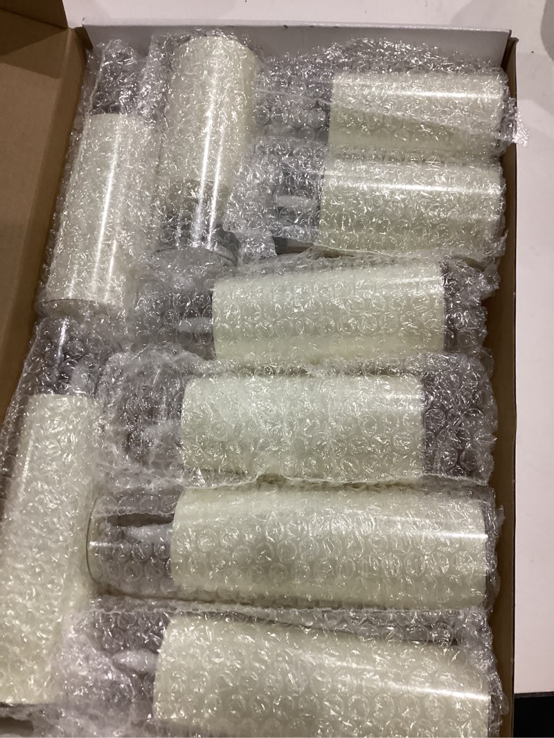 Condition photo showing Good Condition for Homemory Ivory Acrylic Flameless LED Candles, Battery Operated with Remote Control and Timer, Electric Fake Candles for Wedding, Home Decor, Set of 9