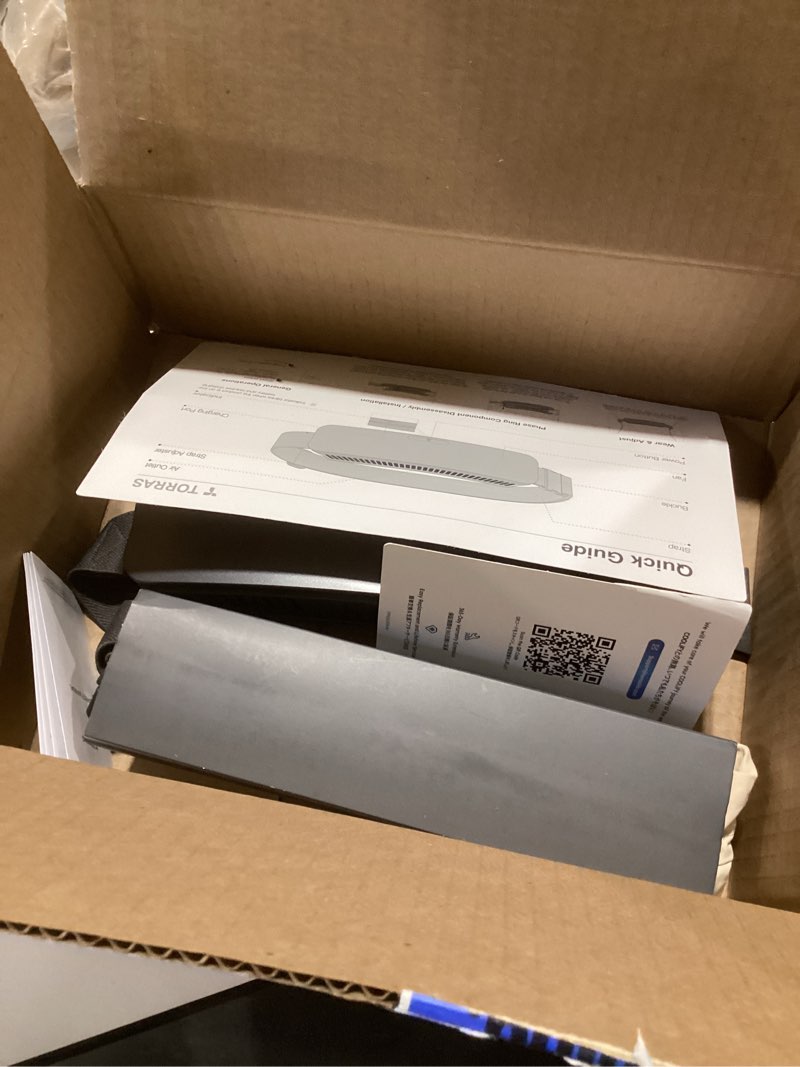 Condition photo showing As Is for torras 2026 top portable waist fan coolify zone 3, ultra-light personal wearable belt fan, 26ft/s strongest wind for full body cooling?no.1 cooling area & cool tech? rechargeable for outdoor/jobsite black