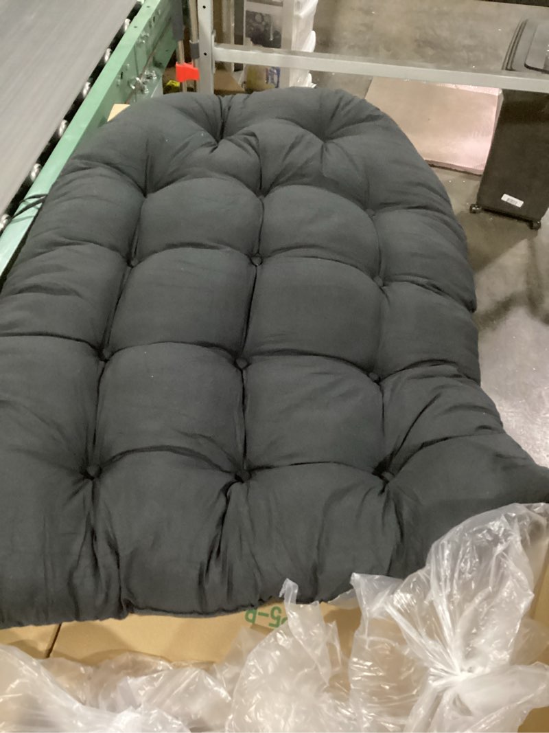 Condition photo showing Good Condition for Mozaic Home Egg Chair Cushion, 44 in x 27 in x 4 in, Black