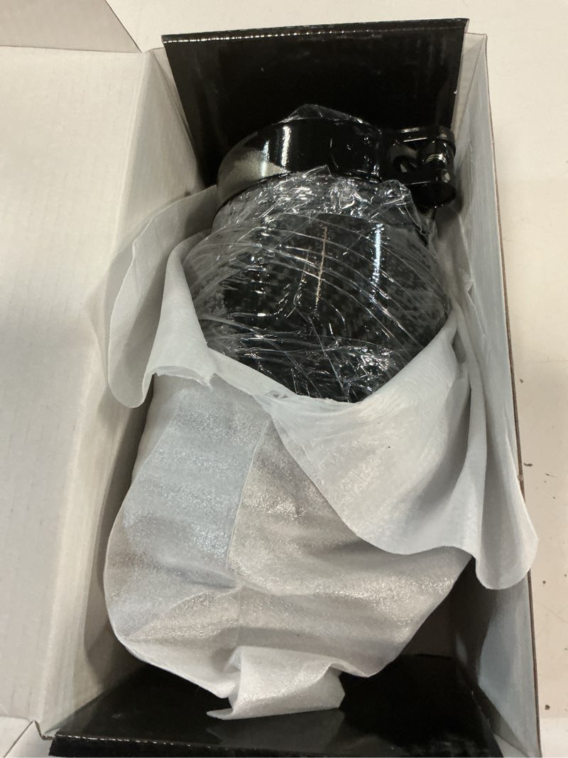 Condition photo showing Good Condition for carbon fiber exhaust tip 3" inlet to 4"outlet, universal tailpipe 3 inch exhaust muffler tip (gloss) gloss carbon fiber 3" inlet to 4"outlet