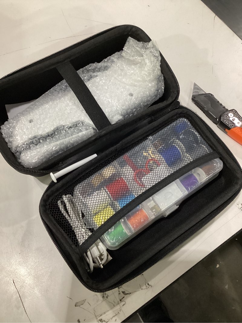 Handheld sewing machine, beginner's sewing kit with storage, two power supply modes, electric switch