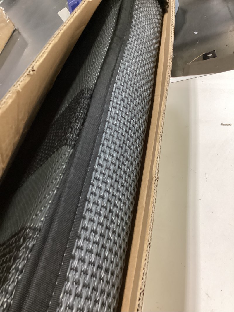 Condition photo showing Good Condition for rurality outdoor rugs 8x10 waterproof for patios clearance,large plastic straw mats for backyard,porch,deck,balcony,black&deep grey stars-black&deep grey 8' x 10' (rectangular)