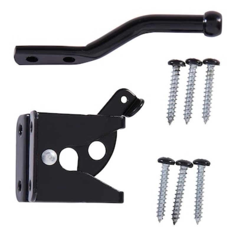 national hardware 4-in black gate latch