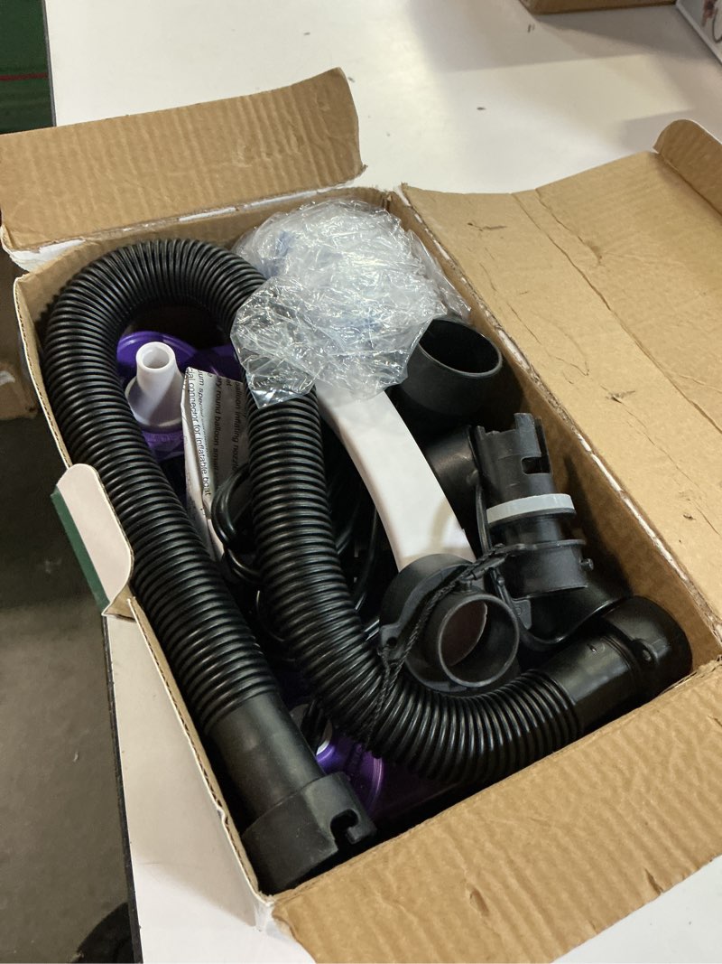Condition photo showing Good Condition for electric balloon pump, portable electric balloon blower machine balloon air pump dual nozzle 110v 600w balloon inflator for party decorations purple