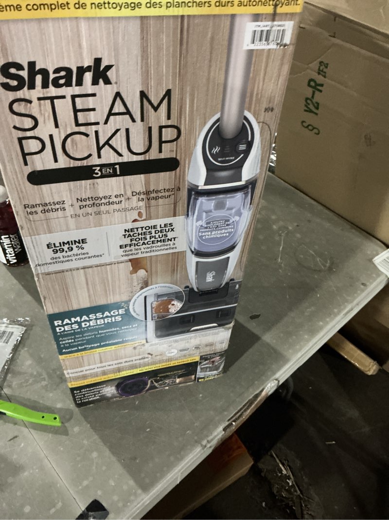 Condition photo showing Good Condition for Shark Steam Pickup 3-in-1 Steam Mop Picks Up Debris, Deep Scrubs, & Steam Sanitizes - All At Once, Lightweight Steam Cleaner for Home, Steam Cleaner for Hardwood, Tile & Laminate, White, SD205CCO Steam Pickup w/ 3 Brushroll