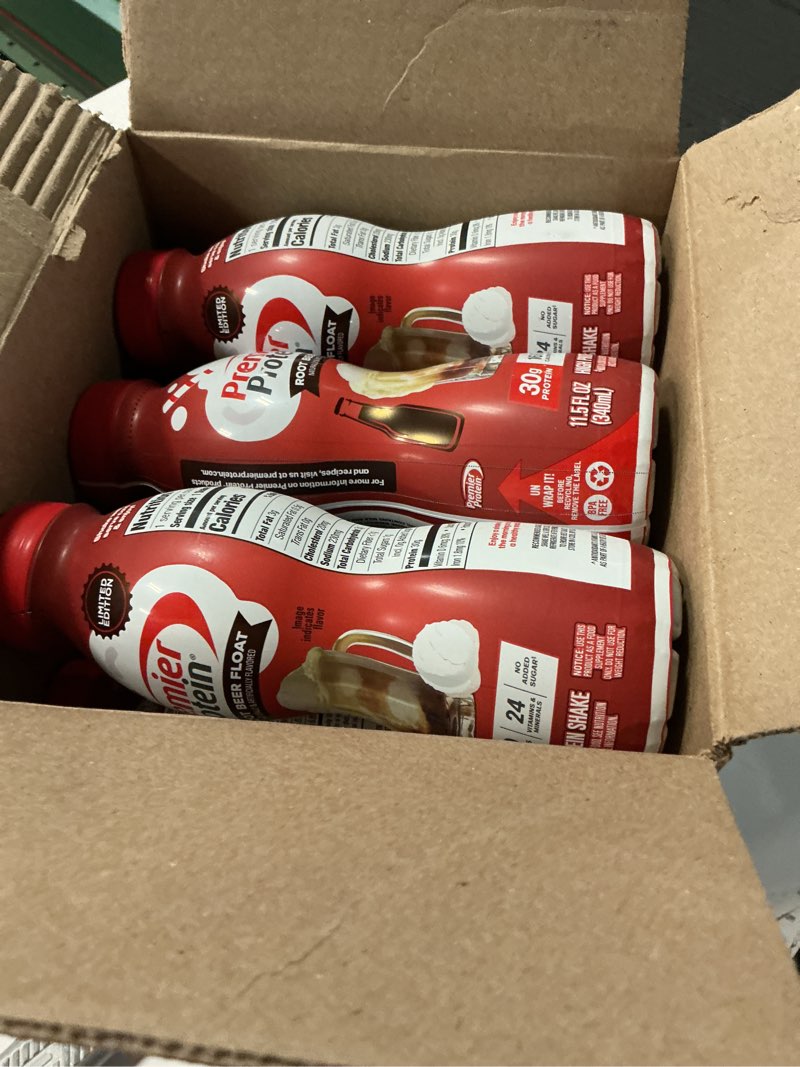 Condition photo showing New/Like New for (B.B. 05/05/5026 ) Premier Protein Shake, Limited Edition, Root Beer Float, 30g Protein, No Added Sugar, 24 Vitamins & Minerals to Support Immune Health, 11.5 fl oz, 12 Pack