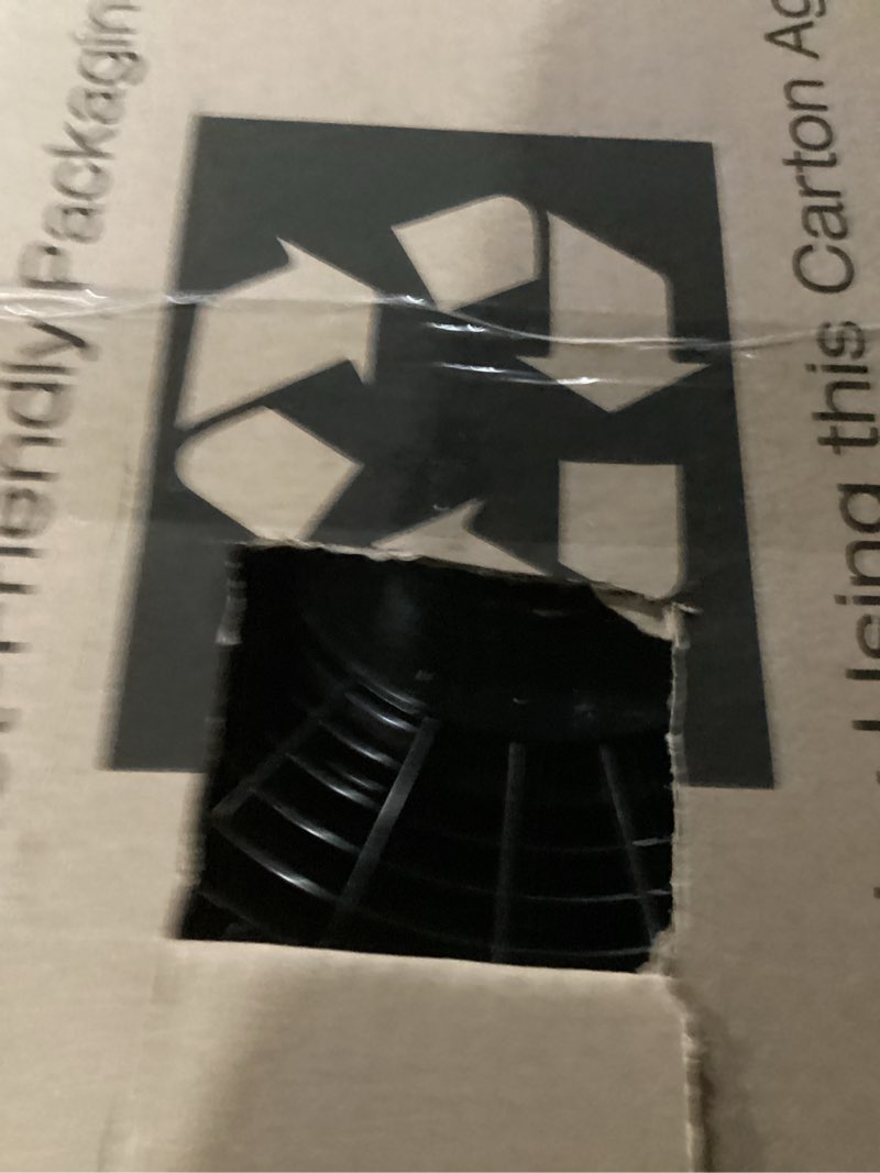 Condition photo showing New/Like New for lasko pedestal fan, oscillating fan for bedroom with adjustable height and 3 cooling speeds, portable, 18", black, 1827