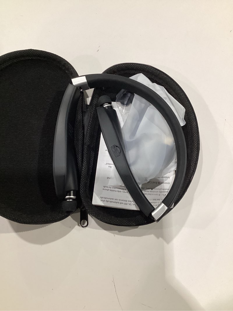 Condition photo showing Good Condition for SX?991 Wireless Stereo Bluetooth5.0 Headphones Neckbands with Retractable Earbuds,Foldable Bluetooth5.0 Headphones Speaker 2 in 1,Universal Sports Earphone,for Home Office,Video Conference