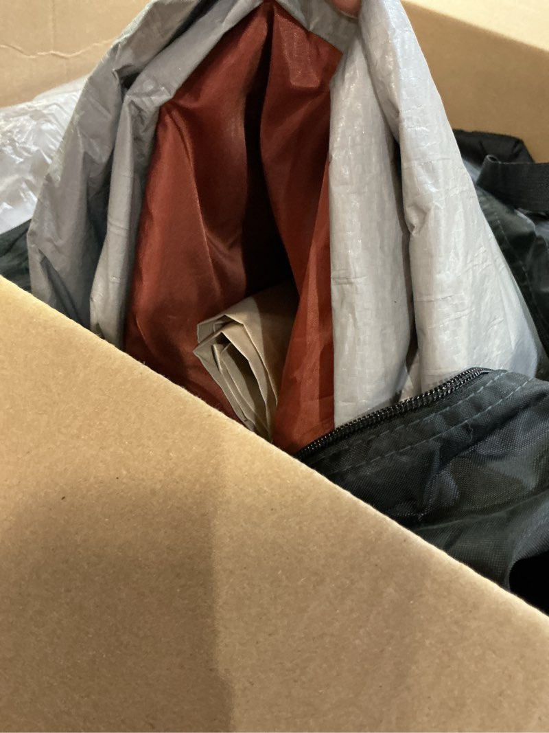 Condition photo showing As Is for CAMPROS CP Screen House Room with 1 Pc Removal Wind/Sun Panel Canopy Tent Camping Tent Screen Shelter Gazebos for Patios Outdoor Camping Activities, 12'X10'X90in(H) - Beige Beige Option Side Wall 12'x10'