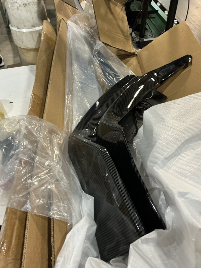 Condition photo showing Good Condition for auto dynasty 3pcs real carbon fiber front bumper lip spoiler wing body kit compatible with honda fit 14-17