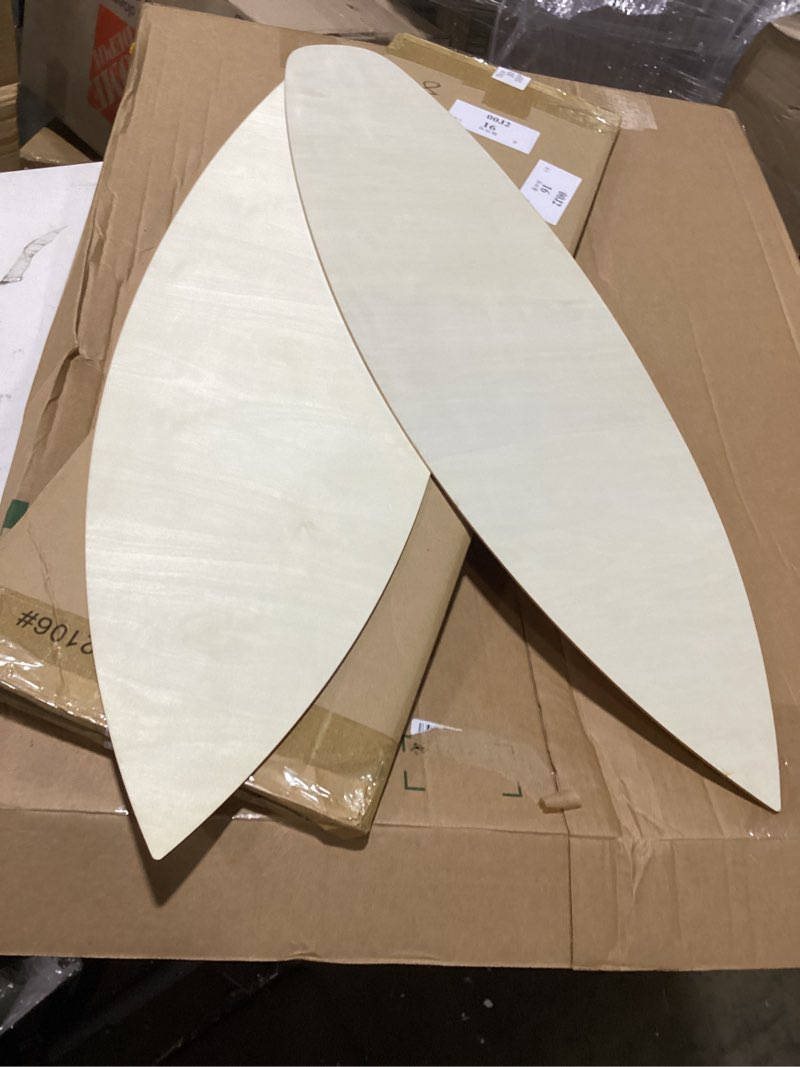 Condition photo showing Good Condition for anglechic 2 pcs 36 inches unfinished wood surfboard cutout for crafts large size nautical blank wooden crafts summer beach diy wall decor for painting home hanging decoration hawaii luau party