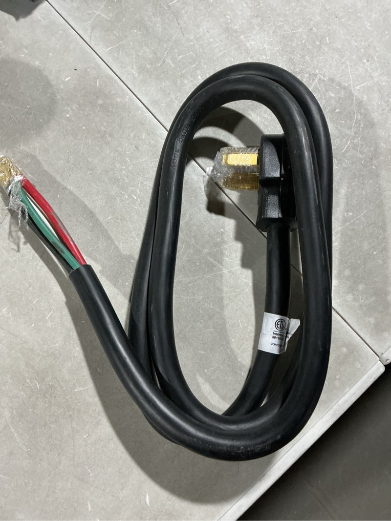 utilitech range cord 6-ft 50 -amp 4 -prong black range appliance power cord