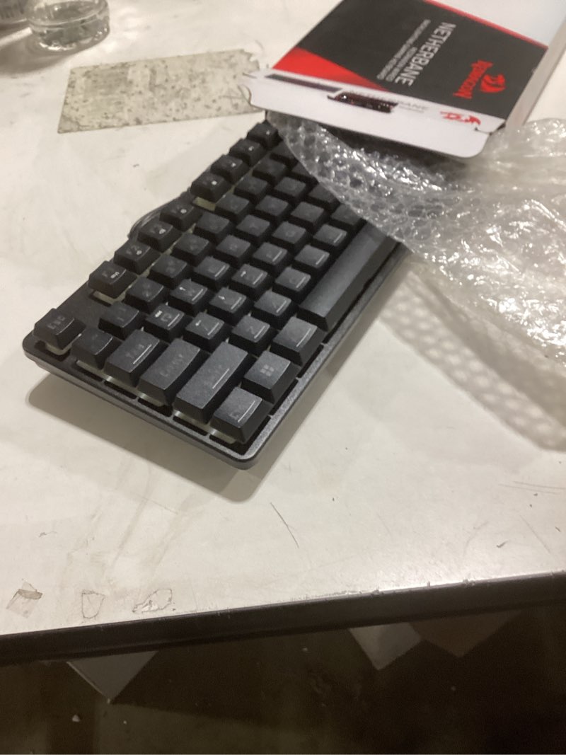 Condition photo showing Good Condition for Redragon K521 Upgrade Rainbow LED Gaming Keyboard, 104 Keys Wired Mechanical Feeling Keyboard with Multimedia Keys, One-Touch Backlit, Anti-Ghosting, Compatible with PC, Mac, PS4/5, Xbox K521 Black