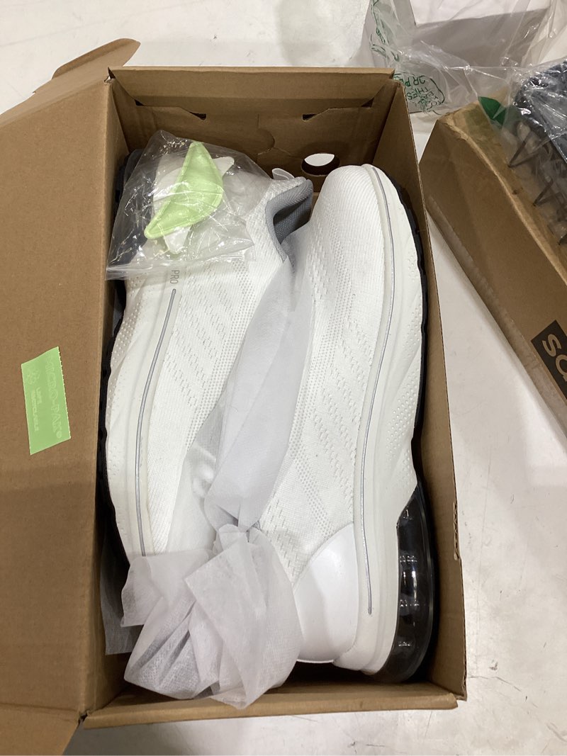 Condition photo showing Good Condition for women's wide toe box shoes arch support orthotic walking shoes for plantar fasciitis tennis athletic workout sneakers 8.5 wide whitegrey