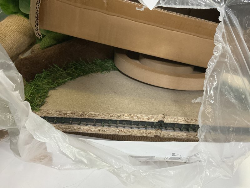 Condition photo showing As Is for Cat Scratching Post 35'' Tall Cat Scratcher Tree Tower Scratching Posts for Indoor Cats with Cat Toy Mouse Hole and Interactive Wooden Ball for Kittens Adults Cats