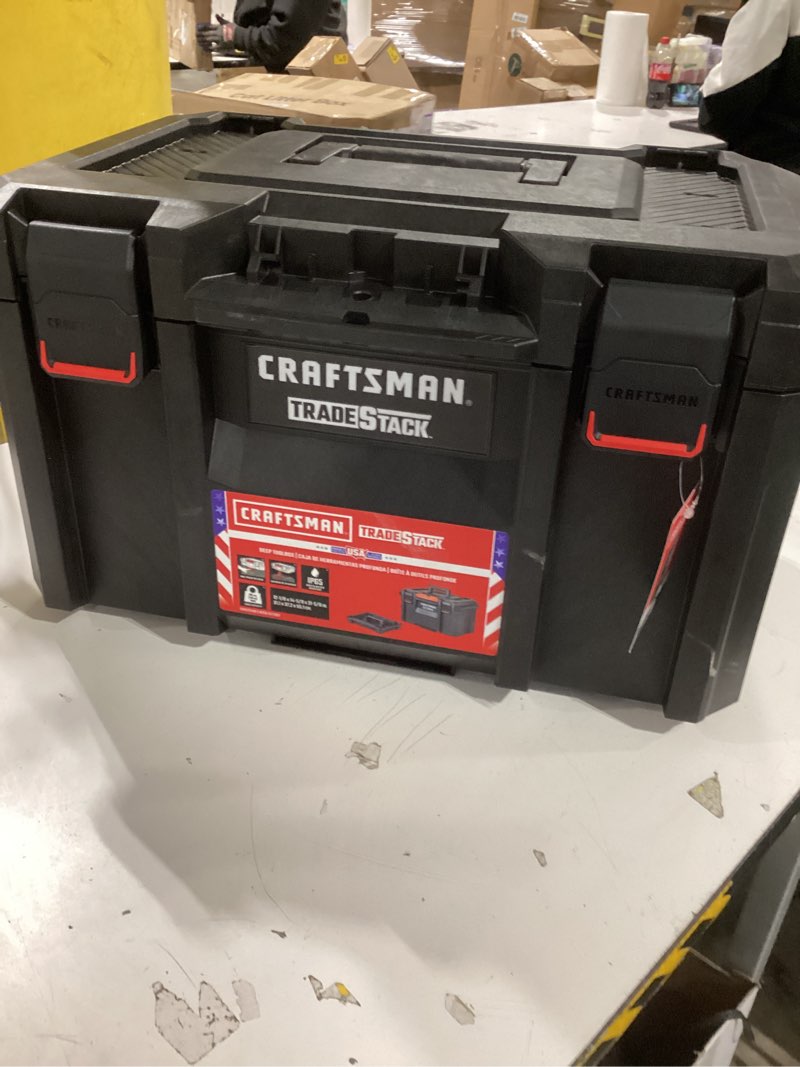 Condition photo showing Good Condition for craftsman tradestack pro 21.6-in black structural foam tool box cmst21430
