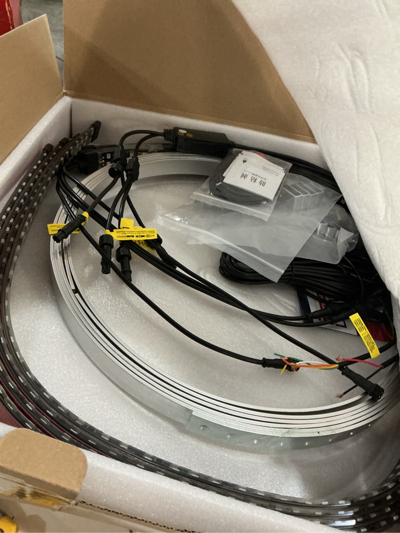 Condition photo showing Good Condition for adjustable 14-18inch 2-rows adjustable wheel ring lights, rgbw wheel lights for truck, led chases dancing color rim lights fit for all truck pickup car suv off-road 4 wheels vehicle