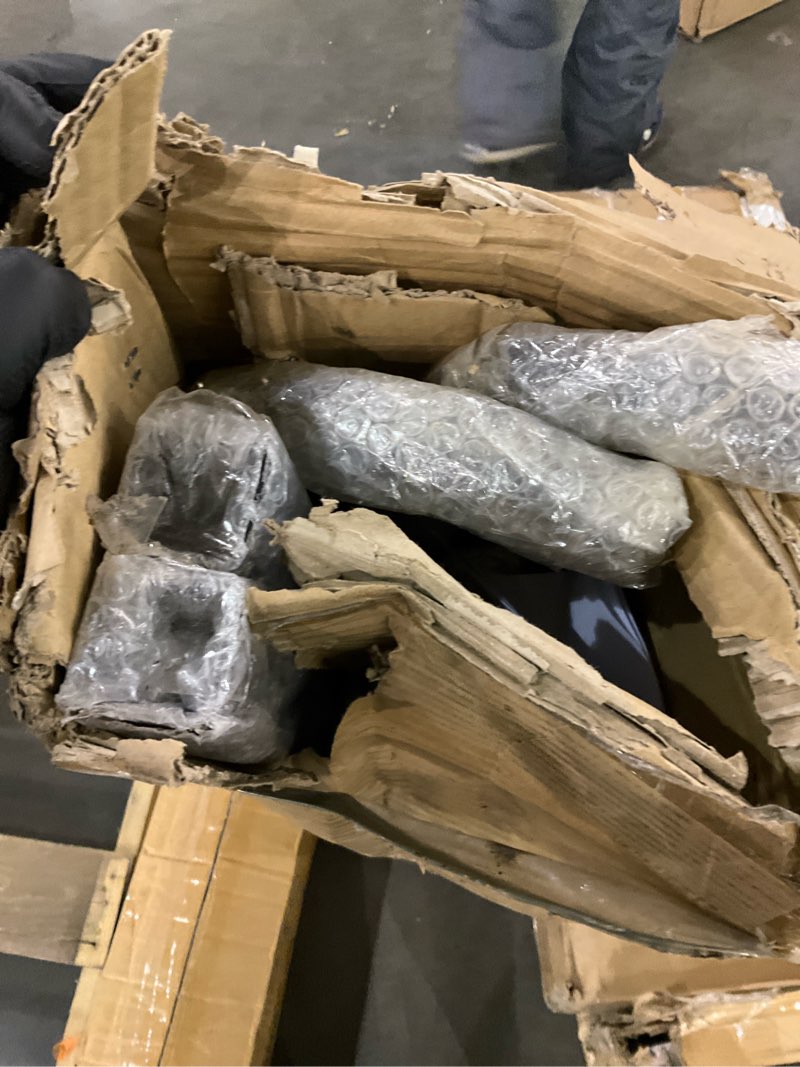 Condition photo showing As Is for Folding Table Cart, 1800LBS Capacity Heavy Duty Steel Table Dolly with 5" PU Swivel Wheels, Adjustable Drywall Dolly Cart with Locking System for Party, Event, Hotel, Warehouse