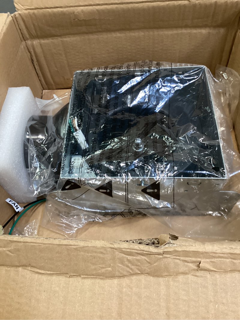 Condition photo showing New/Like New for Bathroom Exhaust Fan 110 CFM, Ceiling Mount Bathroom Fan for Home Office Hotel, 1.5 Sones Quiet, Square, white, Diameter 4 inch Exhaust Hole