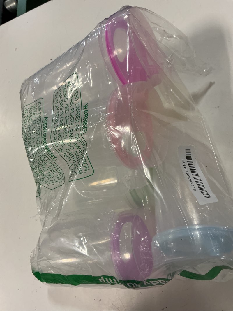 Condition photo showing Good Condition for newtay 6 pack kids pouring pitchers 16 oz mini plastic pitchers with lid and handle toddler easy to pour bottle for montessori practical life early learning preschool classroom nursery (pastel) 6 pastel