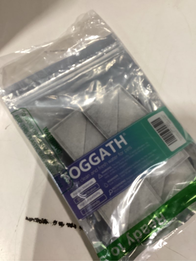 Condition photo showing New/Like New for Cat Water Fountain Replacement Charcoal Filter Square Compatible with Petsafe Premier, Ion-X, Outlast Pumpless & Viva Pet Water Fountain, Carbon Filters for Cat and Dog Indoor (BLACK, 12 PACK) Black 12 PACK