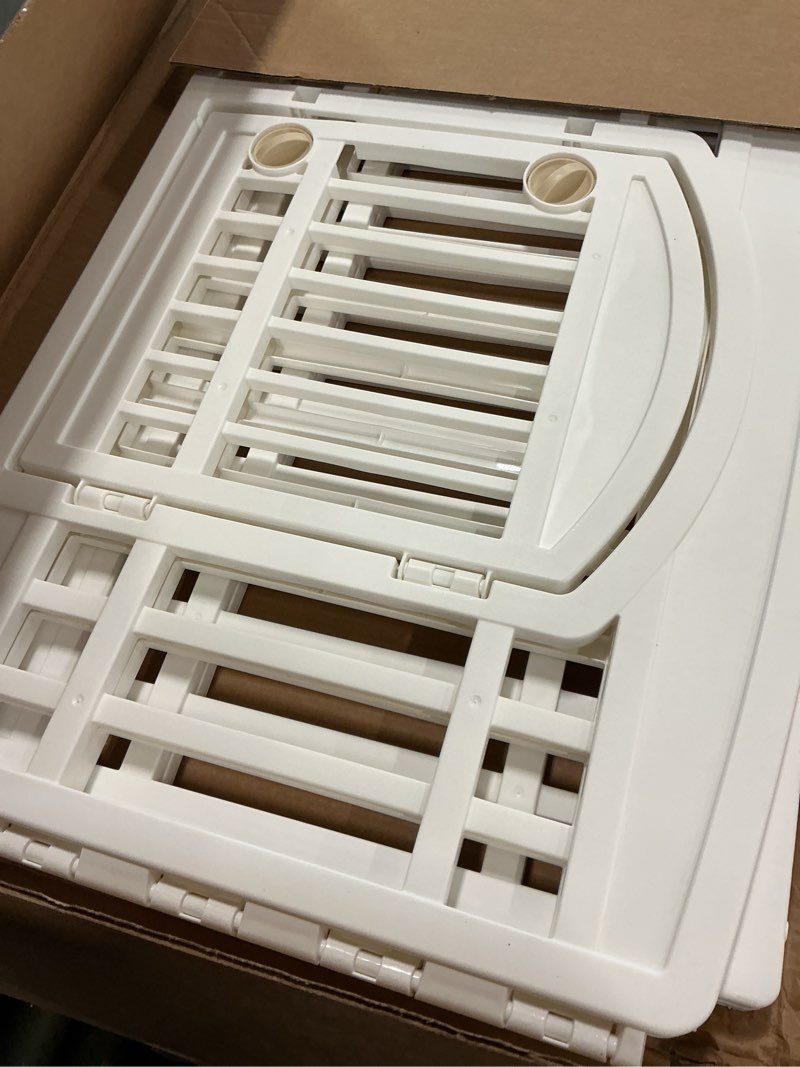 Condition photo showing Good Condition for IRIS USA 24" 4-Panel Dog Playpen with Door, 35 x 35 x 24, Puppy Playpen, Dog Play Pen Indoors, Pet Fence, Puppies/Small Dogs, White