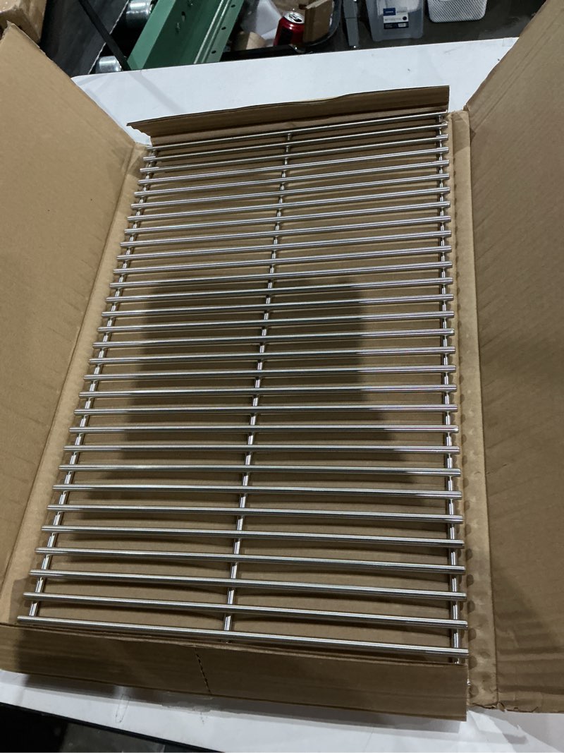 Condition photo showing Good Condition for uniflasy 18.75" cooking grate for weber genesis ii 300 genesis ii lx 300 series gas grills, genesis ll lx e-340/s-340, genesis ll s-310, genesis ll 310/335 304 stainless steel grates for weber 66095