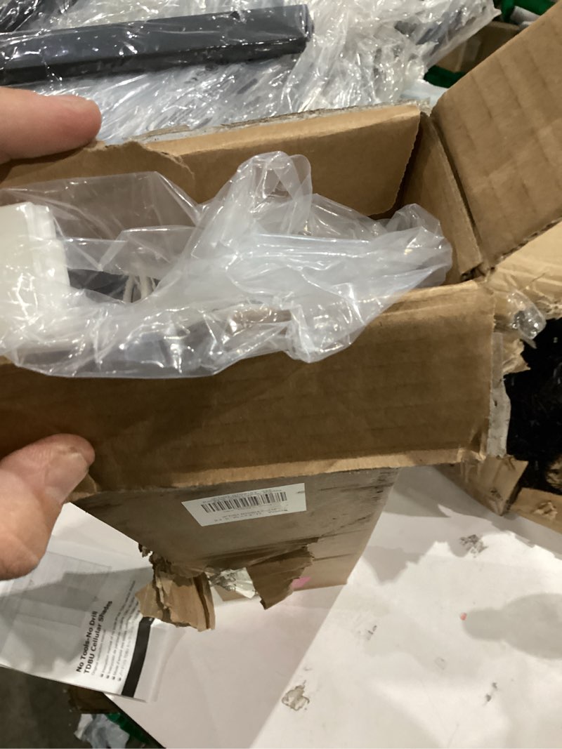 Condition photo showing New/Like New for Lazblinds Upgraded Magnetic Top Down Bottom Up (TDBU) Honeycomb Blinds, No Drill No Tools Easy Install Cordless Cellular Shades for Windows 35" W x 64" H, White - Blackout White - Blackout 35"W x 64"H