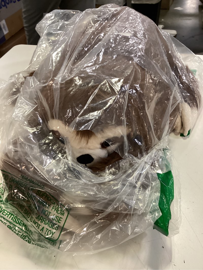 Condition photo showing New/Like New for Large Sloth Stuffed Animals 28", Realistic Three Toed Big Sloth Plush with Snap Button Hands for Hanging, Gifts for Teens Adults Decors