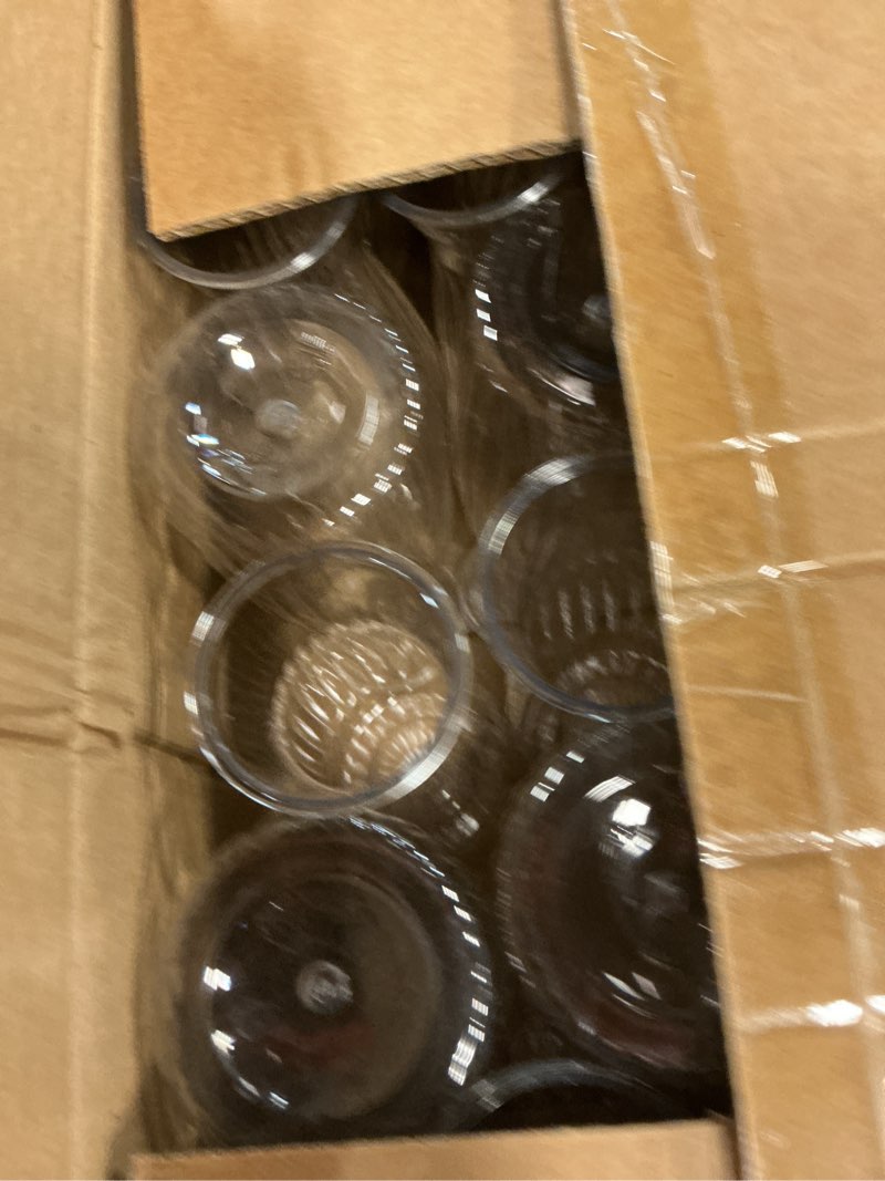 Condition photo showing New/Like New for 20 pcs plastic bud vases bulk small plastic vases, clear container for flowers height shatterproof bud vase, mini vintage floral vase for home decor, living room, office decoration, housewarming party