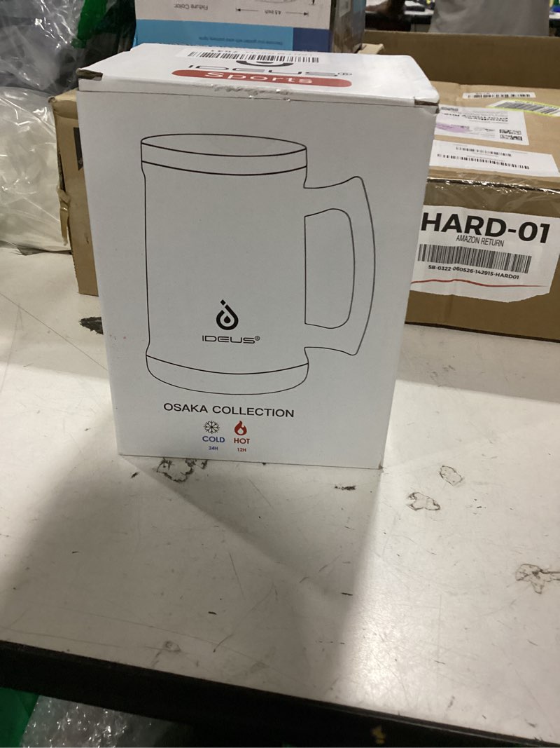 Condition photo showing New/Like New for ideus insulated beer stein, 24/32oz stainless steel double walled beer mug giant bar drinkware metal beer cup with big grip handle (grey, 34 ounces (1,000ml)) gray 34 ounces (1,000ml)