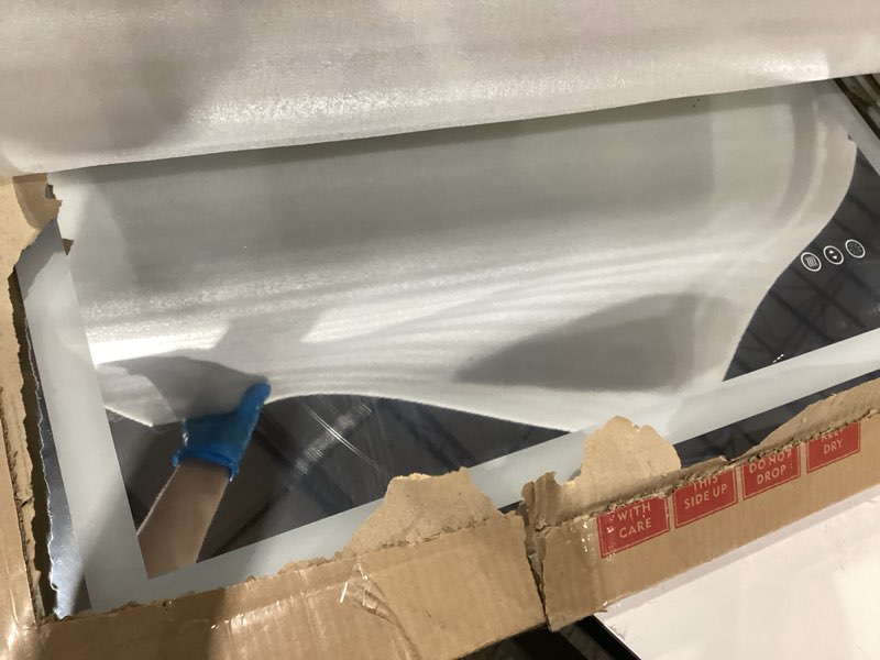 Condition photo showing Good Condition for loaao 24x32 led bathroom mirror with lights, anti-fog, dimmable, backlit + front lit, lighted bathroom vanity mirror for wall, memory function, tempered glass, shatter-proof, etl listed led 32"l x 24"w