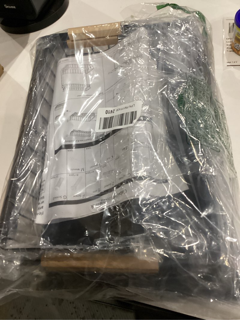 Condition photo showing As Is for Under Sink Organizer 2 Pack, 2 Tier Slide Out Large Capacity Height Adjustable Under Sink Organizers and Storage for Kitchen Bathroom Cabinet, Black