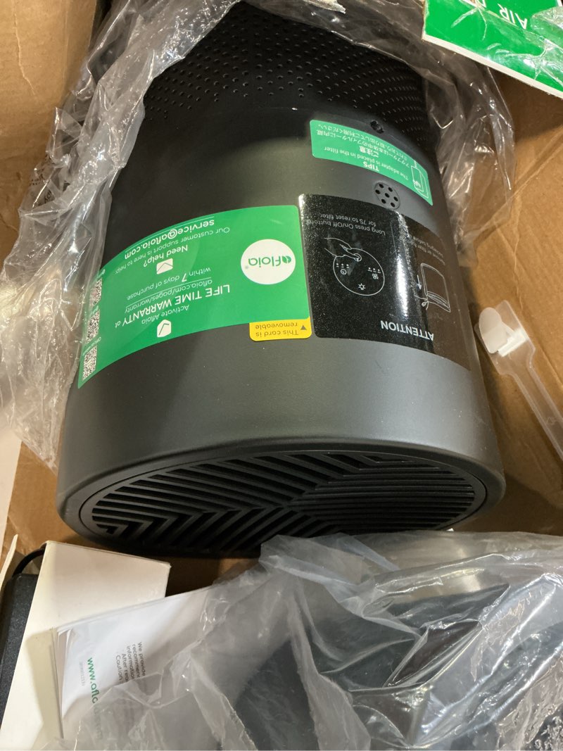 Condition photo showing Good Condition for afloia air purifier&humidifier combo, evaporative humidifier, 7 color light | reduce pet dander, smoke, and odors with quiet 3-stage filtration, mist-free humidification, and washable humidifier filter. black large